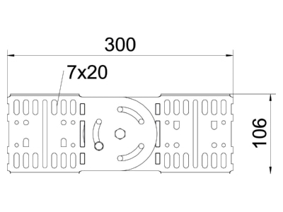 Ma�zeichnung 2 OBO RGV 110 A2 Gelenkverbinder SH 110mm