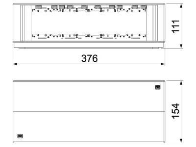 Ma�zeichnung 1 OBO T12L 00C 7011 Telitank 375x154x109