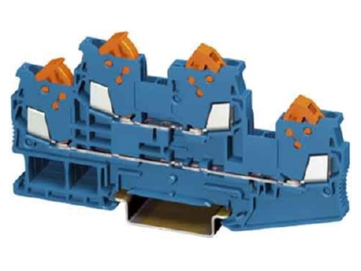 Produktbild 1 Phoenix QTTCB 1 5 BU Doppelstockklemme  blau H 5 2mm 0 25 1 5qmm