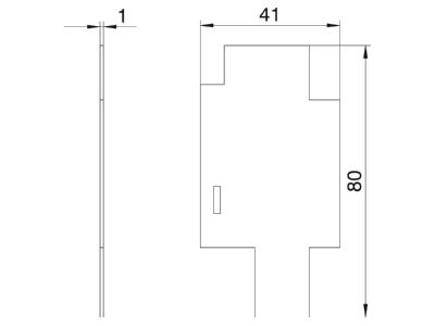 Dimensional drawing 1 OBO T4B TQ Separation plate for surface tank
