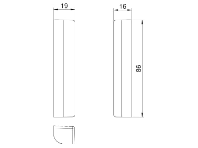 Dimensional drawing 2 OBO T8NL EB2 9011 Accessory for surface tank