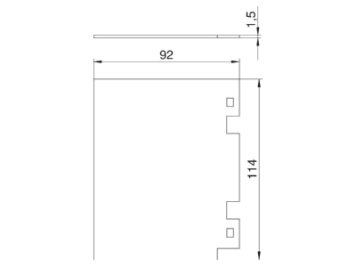 Dimensional drawing 2 OBO T8NL TQ Separation plate for surface tank