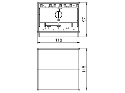Dimensional drawing 1 OBO T4B 00C 7011 Empty surface tank 4 units
