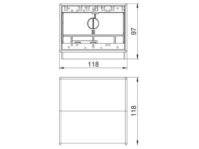 Dimensional drawing 2 OBO T4B 00C 7011 Empty surface tank 4 units