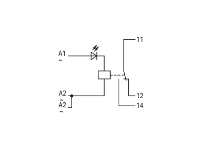 Circuit diagram WAGO 286 508 Switching relay AC 230V 7A
