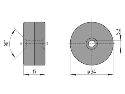 Dimensional drawing 2 Schmersal BP 34 Actuator for position switch