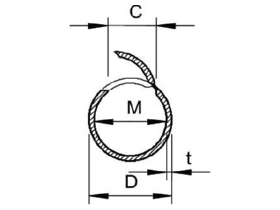 Dimensional drawing 1 OBO 2954 M20 LGR Plastic installation conduit 20mm

