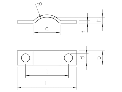 Dimensional drawing 2 OBO 7902 6 G Mounting strap 6mm

