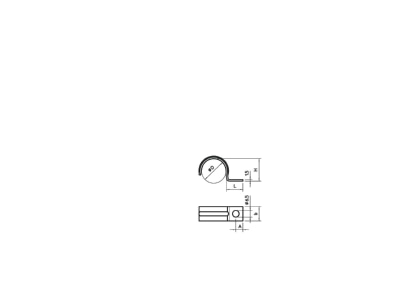 Dimensional drawing 3 OBO 1015 28 G Mounting strap 28mm