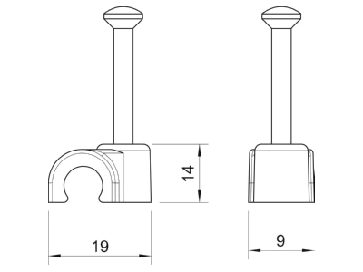 Mazeichnung 1 OBO 2011 35 LGR Iso Nagel Clip 11mm