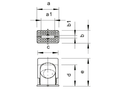 Dimensional drawing 1 OBO 3052 LGR Pressure clamp 24   34mm
