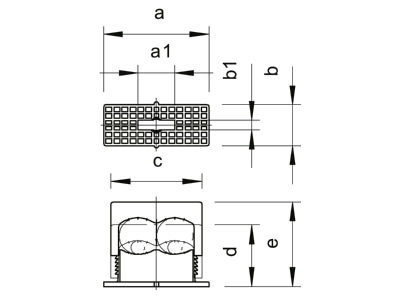 Mazeichnung 2 OBO 3050 2 6 16 Druck ISO Schelle M6 gr