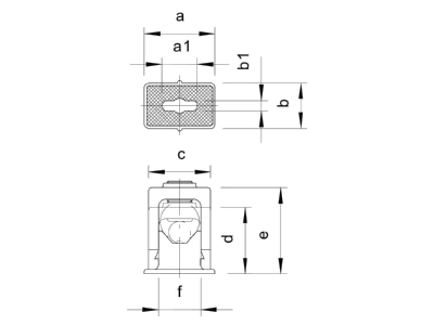 Dimensional drawing 1 OBO 3041 LGR Pressure clamp 16   24mm
