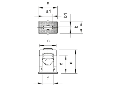 Dimensional drawing 2 OBO 3041 LGR Pressure clamp 16   24mm

