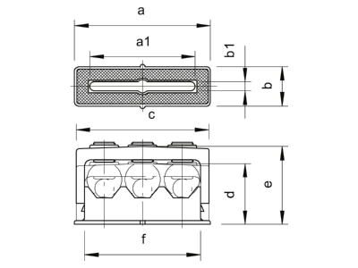 Dimensional drawing 1 OBO 3040 3 Pressure clamp 6   16mm
