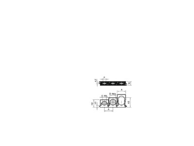 Dimensional drawing 2 OBO 2037 16 24 LGR Pressure clamp 16   24mm
