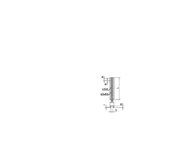 Dimensional drawing 2 OBO CL2510P2000FS C profile 2000x25x10mm
