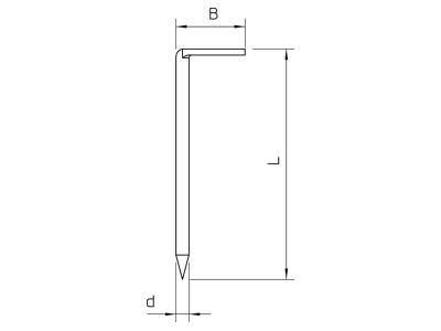 Dimensional drawing 1 OBO 716 3X50 BK Hook nail 3x50mm
