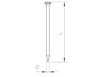 Dimensional drawing 2 OBO 362 16 BK Nail 2x16mm