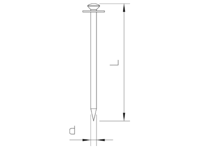 Dimensional drawing 2 OBO 500 40 Nail 2x40mm