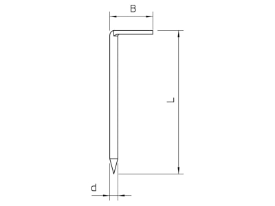 Mazeichnung 1 OBO 1101 3 4x60 Hakennagel 3 4x60mm blank