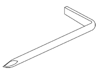 Line drawing Kleinhuis 731V 50 Hook nail 3x50mm
