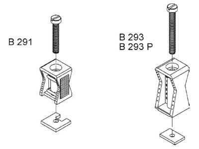 Mazeichnung Niedax B 291 Reihenschelle