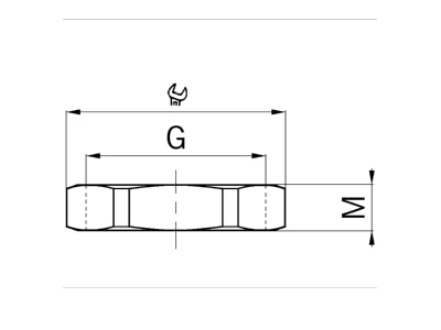 Ma�zeichnung Kaiser 8236 Gegenmutter PA Pg36 gr