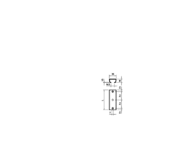 Dimensional drawing 2 OBO AML3518P0200FT C profile 200x35x18mm