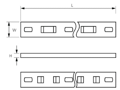 Dimensional drawing 3 Hellermann Tyton MP3M3 N66 NA Mounting element for cable tie