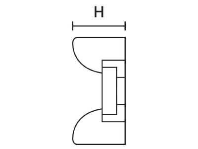 Dimensional drawing 1 Hellermann Tyton KR8G5 N66 NA Mounting element for cable tie
