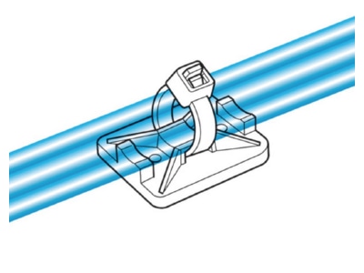 Dimensional drawing 1 Hellermann Tyton TY8G1S N66 NA Mounting element for cable tie
