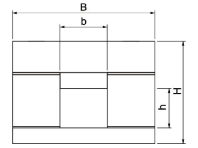 Mazeichnung 3 OBO BSK 121026 Brandschutzkanal 105x260mm gr