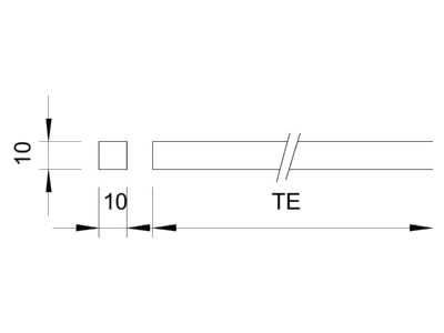 Dimensional drawing 1 OBO 1801 KL1 Equipotential bonding bar
