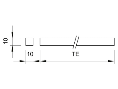 Dimensional drawing 2 OBO 1801 KL1 Equipotential bonding bar