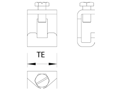 Dimensional drawing 2 OBO 1801 RK40 Busbar terminal 200mm 