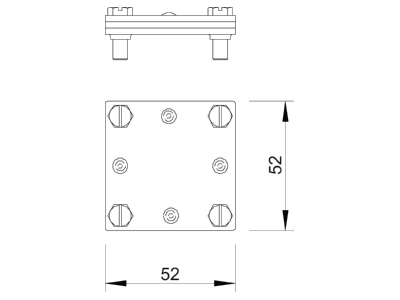 Mazeichnung 1 OBO 255 A FL30 FT Kreuzverbinder o Zwischenplatte