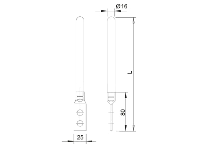 Ma�zeichnung 1 OBO 101 F1000 Fangstange 204DIN