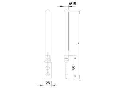 Ma�zeichnung 3 OBO 101 F1000 Fangstange 204DIN