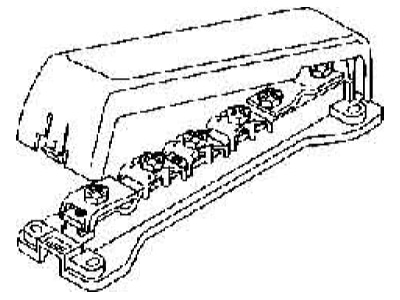 Dimensional drawing Kleinhuis 1309 Potential equilisation bar Ground