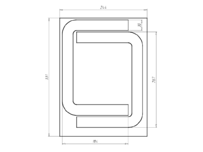 Dimensional drawing Kaiser 9350 99 Accessory for luminaire mounting box