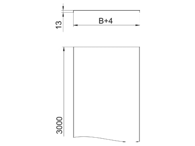 Ma�zeichnung 2 OBO DRLU 300 FS Deckel ungelocht