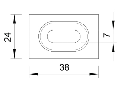 Dimensional drawing 2 OBO GKT 38 A2 Mounting material for cable tray