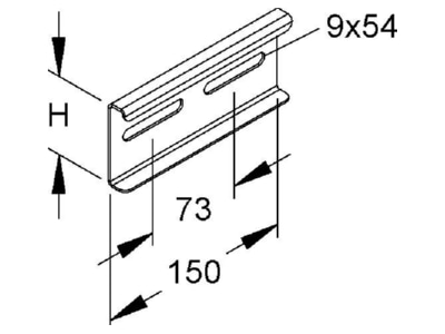 Ma�zeichnung Niedax KSV 60 S Stossverbinder 60mm