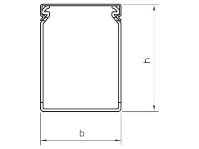 Mazeichnung 1 OBO LKV N 75037 Verdrahtungskanal RAL 7030