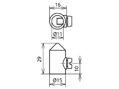 Dimensional drawing 1 Dehn 110 000 Interception tip
