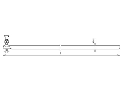 Dimensional drawing 3 Dehn 100 100 Interception rod