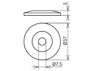 Dimensional drawing 3 Dehn 276 006 Accessory for lightning protection