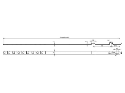 Dimensional drawing 1 Dehn 200 067 Tube clamp for lightning protection
