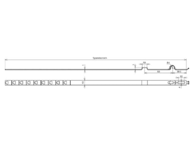 Dimensional drawing 2 Dehn 200 067 Tube clamp for lightning protection
